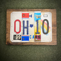 Ohio License Plate Sign (version 3-1 Pink)