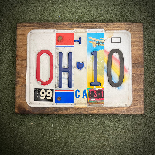 Ohio License Plate Sign (version 3-1 Pink)
