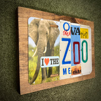 I Love the Zoo License Plate Sign (version Elephant yellow 11-17)