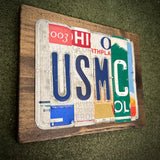 USMC License Plate Sign (version Green Mountain)
