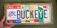 Buckeye License Plate Sign (version king)