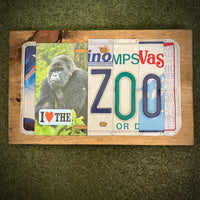 I Love the Zoo License Plate Sign (version Gorilla Mountain)