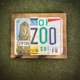 I Love the Zoo License Plate Sign (version Lion white 3-16)