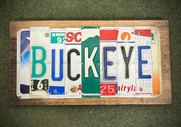 Buckeye License Plate Sign (version green B)