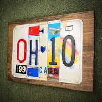Ohio License Plate Sign (version 3-1 Pink)