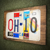 Ohio License Plate Sign (version 3-1 Pink)