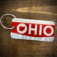 Ohio Newsprint License plate  keychain