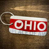 Ohio Newsprint License plate  keychain