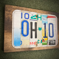Ohio License Plate Sign (version 4-09 Black)