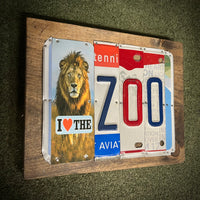 I Love the Zoo License Plate Sign (version Ohio Lion)