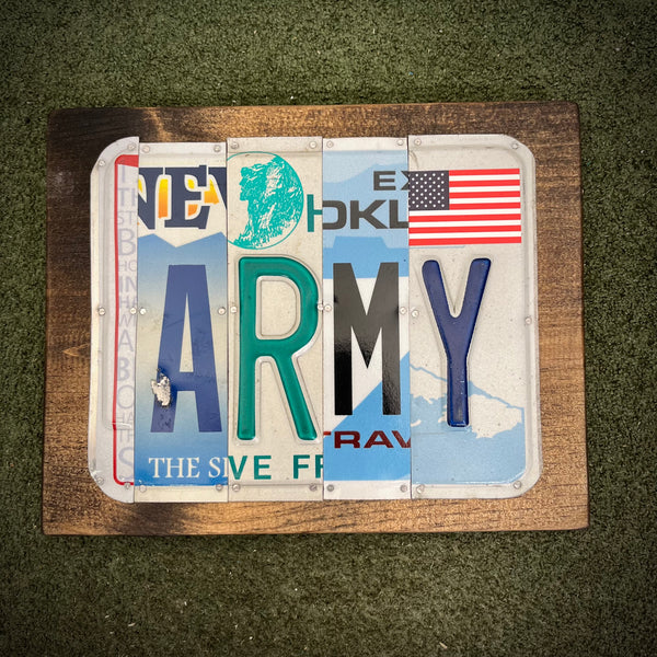 Army License Plate Sign (version Green Planet)