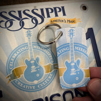 Guitar License plate  keychain