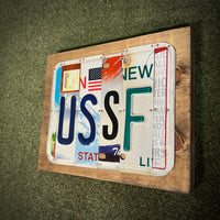 USSF License Plate Sign (version blue mountain)