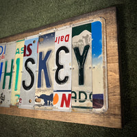 Whiskey License Plate Sign (version mountain night)