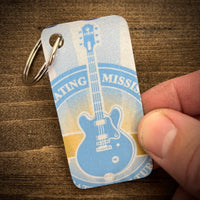 Guitar License plate  keychain