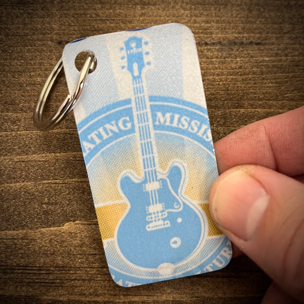 Guitar License plate  keychain