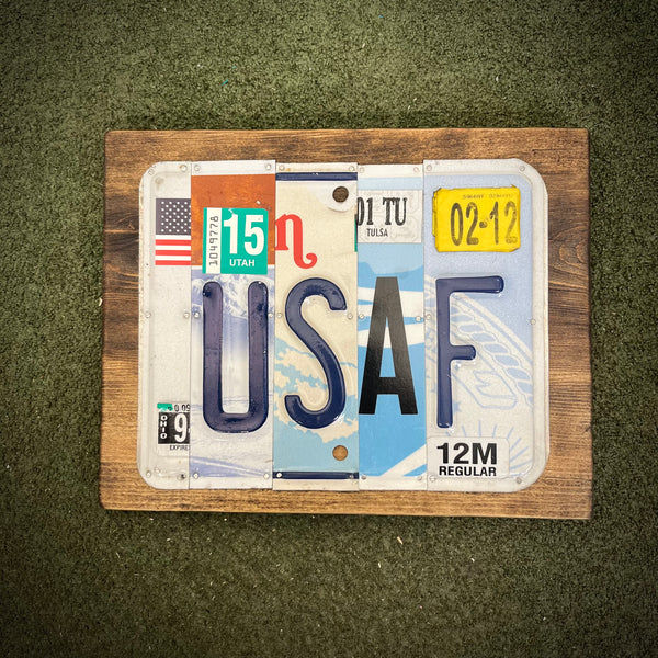 USAF License Plate Sign (version Sky Blue)