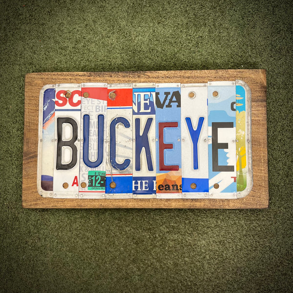 Buckeye License Plate Sign (version green 12)