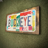 Buckeye License Plate Sign (version red 69)