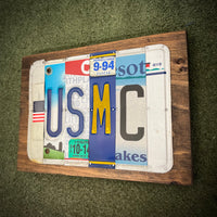 USMC License Plate Sign (version 9-94 white)