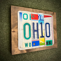 Ohio License Plate Sign (version green 1-18)