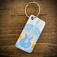 Guitar License plate  keychain