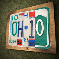 Ohio License Plate Sign (version red 5)