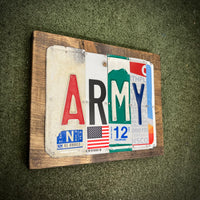 Army License Plate Sign (version Colorado 12)