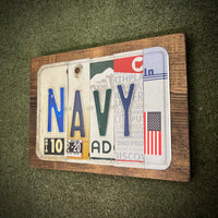 Navy License Plate Sign (version Black 2-20)
