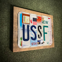 USSF License Plate Sign (version blue mountain)