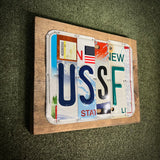 USSF License Plate Sign (version blue mountain)