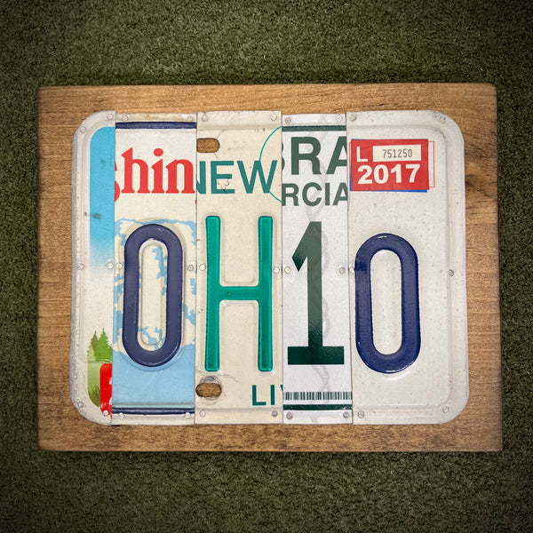 Ohio License Plate Sign (version red L 2017)