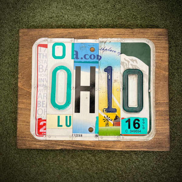 Ohio License Plate Sign (version teal 16)