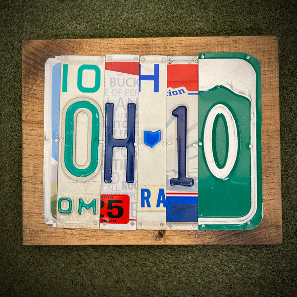 Ohio License Plate Sign (version red 5)