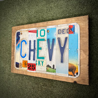 Chevy License Plate Sign (version red 25)