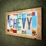 Chevy License Plate Sign (version red 25)