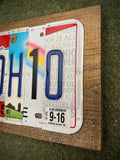 Ohio License Plate Sign (version 9-16 White)