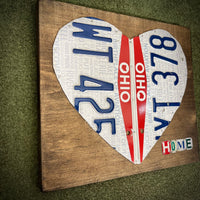Home is Where the Heart is License Plate Sign (version Ohio home)