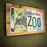 I Love the Zoo License Plate Sign (version Gorilla Mountain)