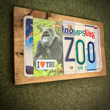 I Love the Zoo License Plate Sign (version Gorilla Mountain)
