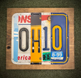 Ohio License Plate Sign (version 8-99 Blue)