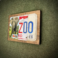 I Love the Zoo License Plate Sign (version elephant white 8-16)