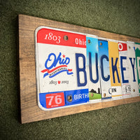 Buckeye License Plate Sign (version red 76)