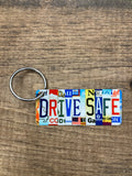 Drive Safe License Plate Keychain, Drive Safe bag tag, New driver gift