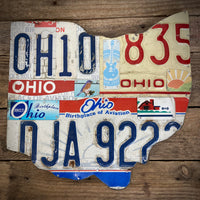 Ohio License plate map Ohio835 (Free Shipping)