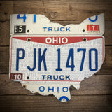 Ohio Truck License plate map PJK 1470 (Free Shipping)