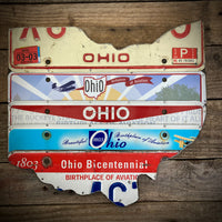 Ohio ladder 2 License plate map (Free Shipping)