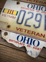Vietnam veteran Ohio License plate map (Free Shipping)