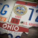 Ohio Army License plate map OL2031 (Free Shipping)