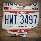 Ohio Franklin License plate map HWT 3497 (Free Shipping)